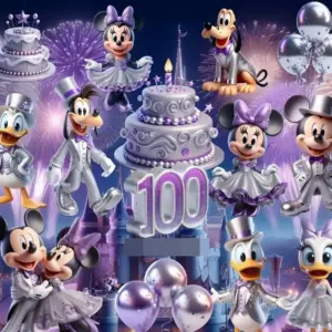 Kit Digital Disney 100 Anos PNG para Sublimacao Personalizada