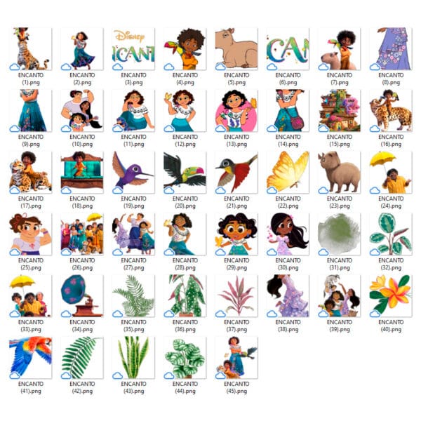 Kit Digital Disney Encanto Arquivos Png Ilustrações Imagens