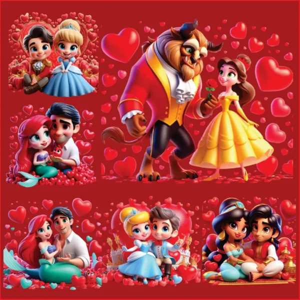 Kit Digital Disney Love - Arquivos PNG para Artes