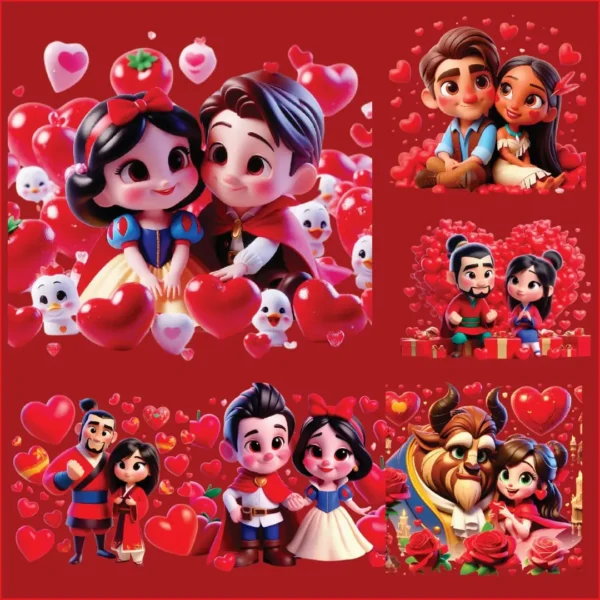 Kit Digital Disney Love - Arquivos PNG para Artes