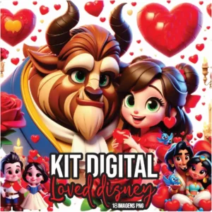 Kit Digital Disney Love - Arquivos PNG para Artes
