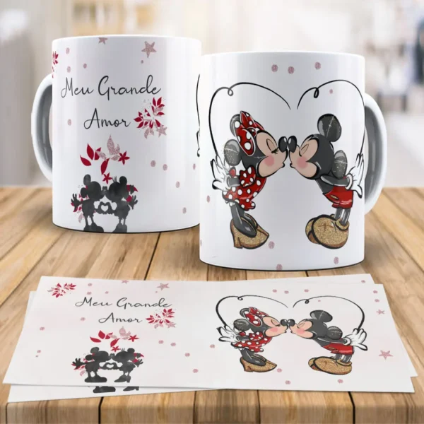 Kit Digital Disney Love para Canecas - Dia dos Namorados