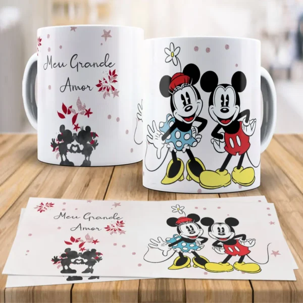 Kit Digital Disney Love para Canecas - Dia dos Namorados