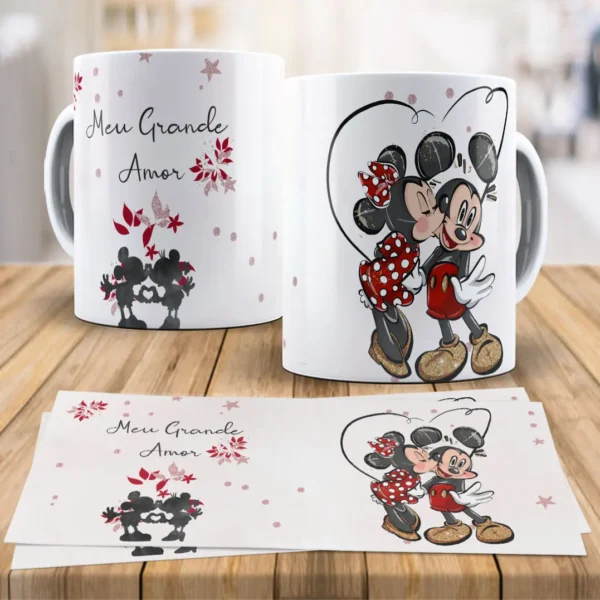 Kit Digital Disney Love para Canecas - Dia dos Namorados