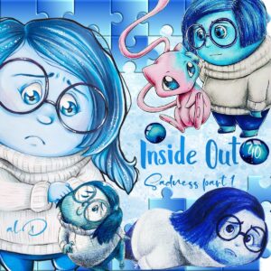 Kit Digital Divertida Mente Tristeza P1 Ilustrações Clipart