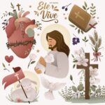 Kit Digital Ele Vive Páscoa Cristã Frases E Ilustrações Png