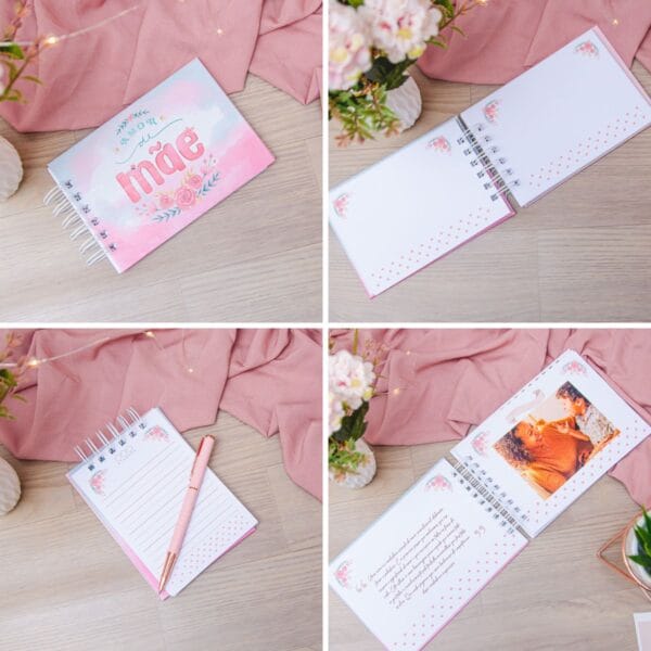 Kit Digital Encadernação Dia das Mães Álbum Scrapbook A5 A6