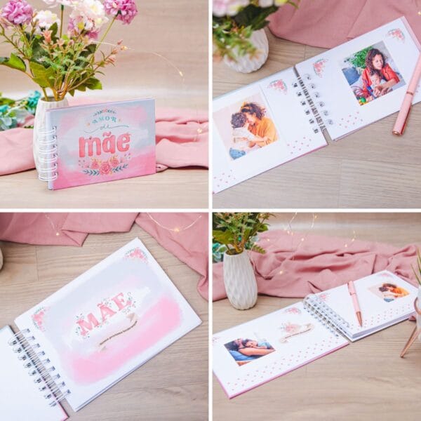 Kit Digital Encadernação Dia das Mães Álbum Scrapbook A5 A6