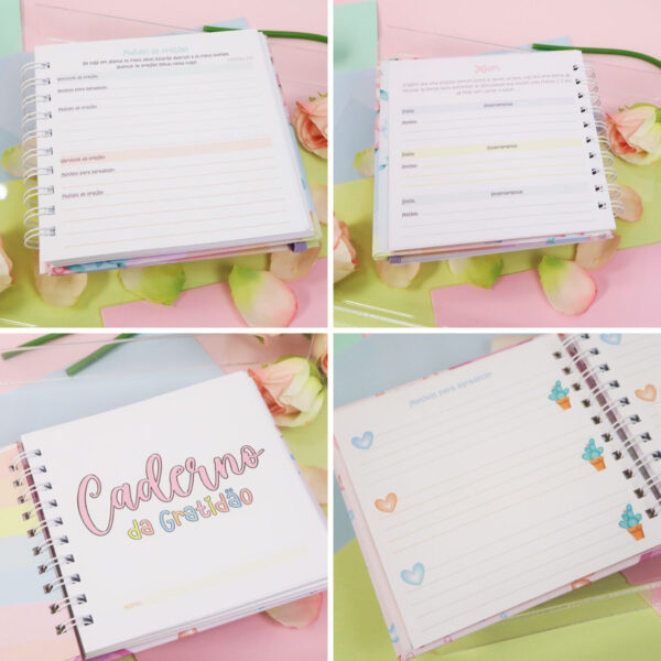 Kit Digital + Encadernação Dia das Mães Caderno Bloquinho