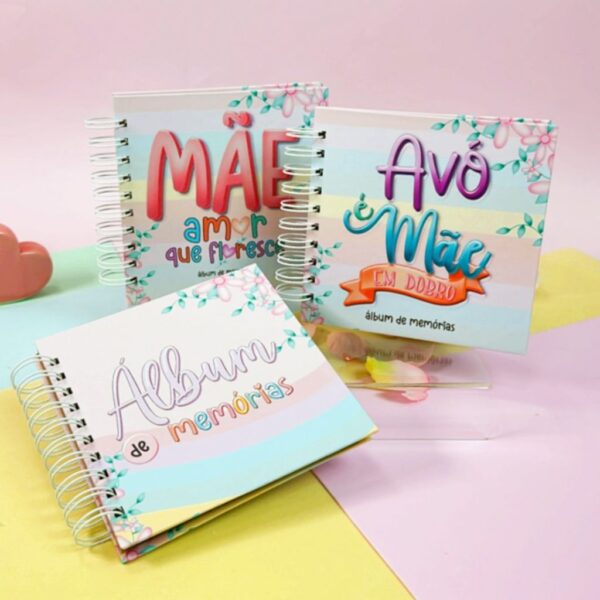 Kit Digital + Encadernação Dia das Mães Caderno Bloquinho