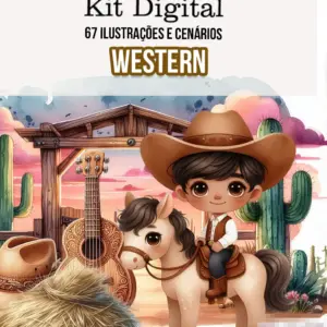 Kit Digital Faroeste Western PNG para Personalizados