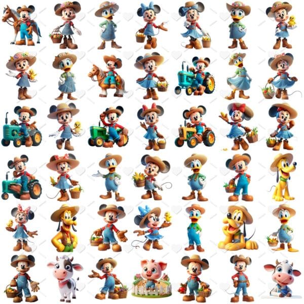 Kit Digital Fazendinha Turma Do Mickey 3d Fofo Ilustracoes 2