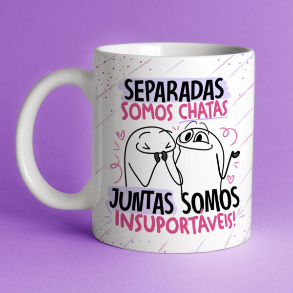 Kit Digital Flork Amigas Sublimação Caneca Frases Engraçadas