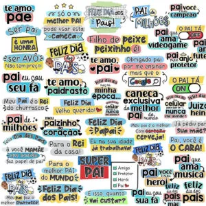 Kit Digital Flork Dia dos Pais Personalizados Papelaria