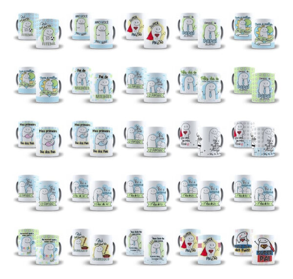 Kit Digital Flork Dia dos Pais Personalizados Papelaria