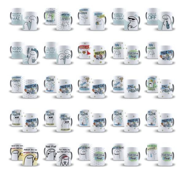 Kit Digital Flork Dia dos Pais Personalizados Papelaria