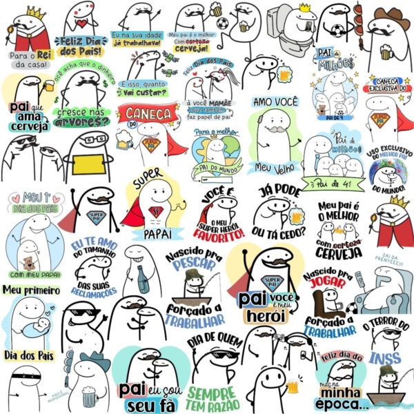 Kit Digital Flork Dia dos Pais Personalizados Papelaria
