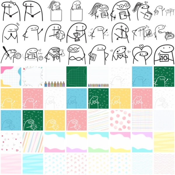 Kit Digital Florks Dia dos Professores Arquivos Figuras Png