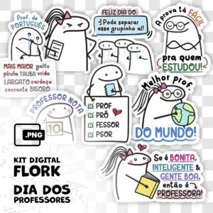 Kit Digital Florks Dia dos Professores Arquivos Figuras Png 12 Kit Digital Florks Dia dos Professores Arquivos Figuras Png
