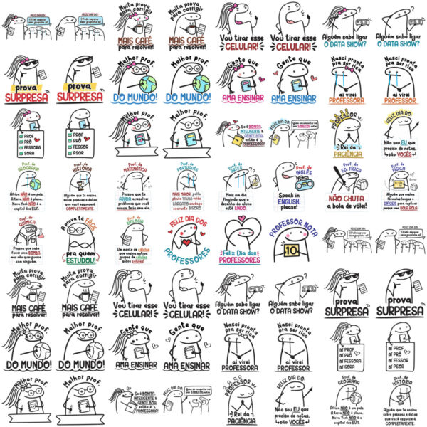 Kit Digital Florks Dia dos Professores Arquivos Figuras Png