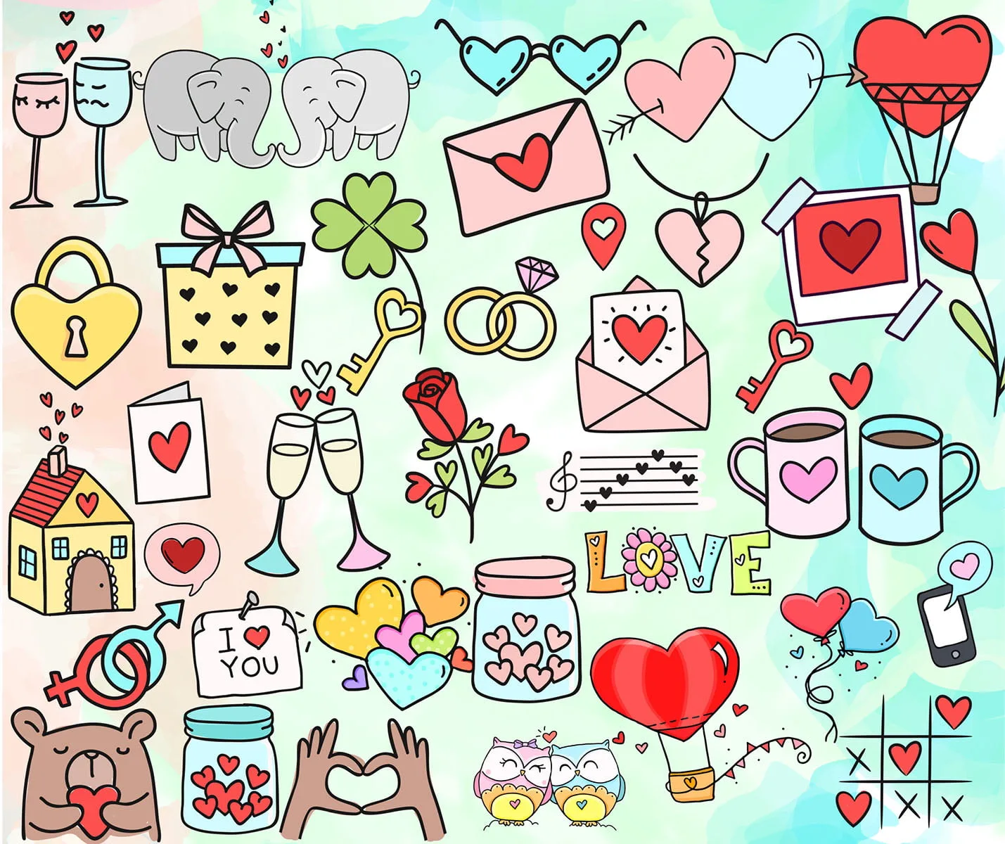 Kit Digital Frases Dia dos Namorados Png Fundo Transparente