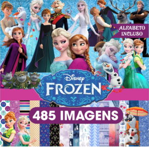 Kit Digital Frozen Elsa Scrapbook Personalizados Em Png