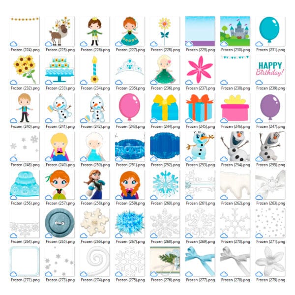 Kit Digital Frozen Elsa Scrapbook Personalizados Em Png