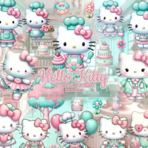 Kit Digital Hello Kitty Candy Png Scrapbook E Personalizados