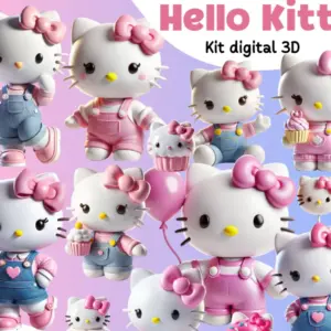 Kit Digital Hello Kitty Png Scrapbooking E Personalizados 2