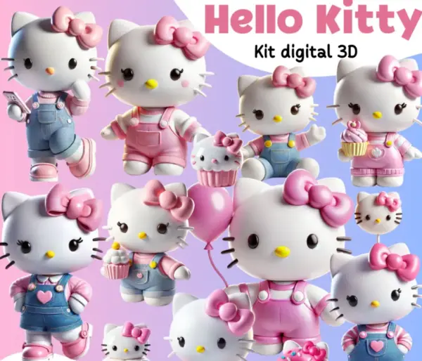 Kit Digital Hello Kitty Png Scrapbooking E Personalizados 2
