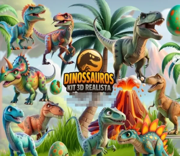 Kit Digital Jurassic Png Para Festa Dinossauro