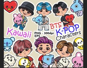 Kit Digital Kpop Bts Kawai