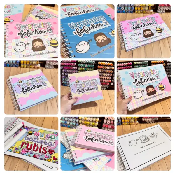 Kit Digital Livro de Colorir com Versículos Bíblicos