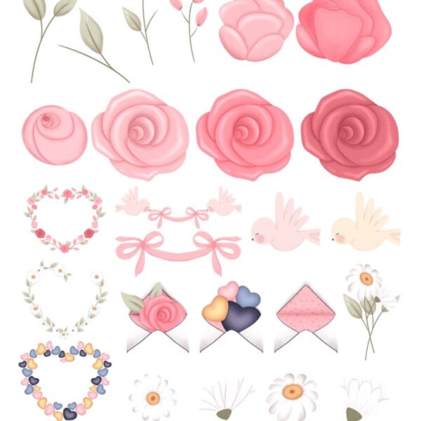 Kit Digital Loves in The Bears Namorados Ilustrações Frases