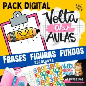 Kit Digital Mascotes Volta As Aulas Png Scrapbook E Papelaria 8