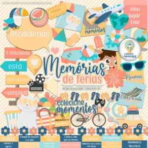 Kit Digital Memorias De Ferias Belas Ilustracoes Png