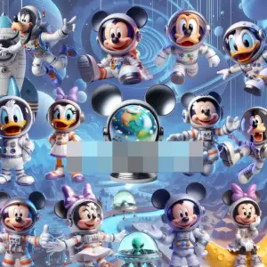Kit Digital Mickey Astronauta PNG para Sublimacao