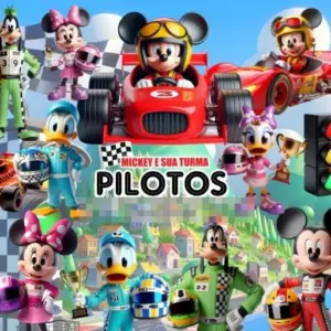 Kit Digital Mickey Aviador Png Para Scrapbook E Sublimacao