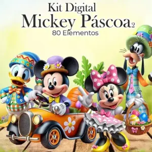 Kit Digital Mickey Pascoa Png Scrapbooking E Personalizados 2