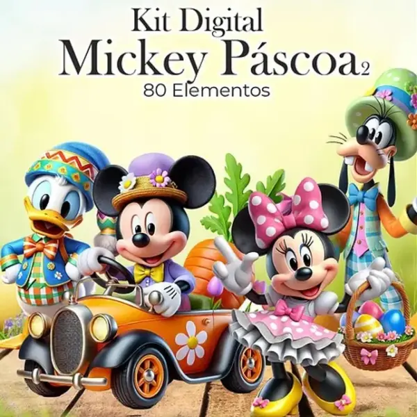 Kit Digital Mickey Pascoa Png Scrapbooking E Personalizados 2