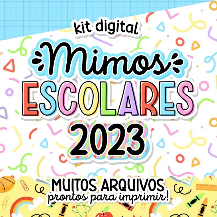 Kit Digital Mimos Escolares Volta Às Aulas Para Imprimir