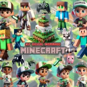 Kit Digital Minecraft Png Para Personalizacao Criativa