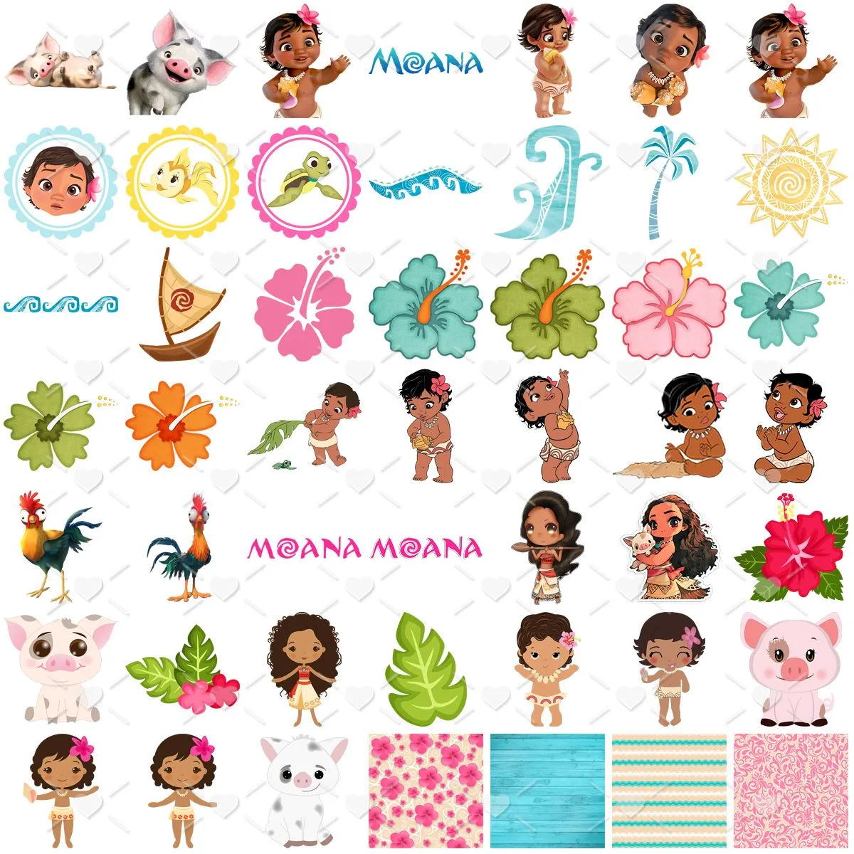 Kit Digital Moana Baby Png Ilustrações Filme Desenho