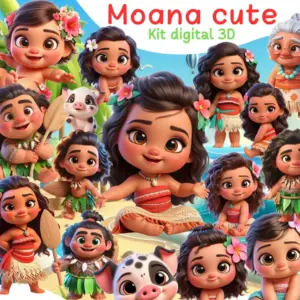 Kit Digital Moana Png Fofo Para Scrapbooking E Papercraft 2