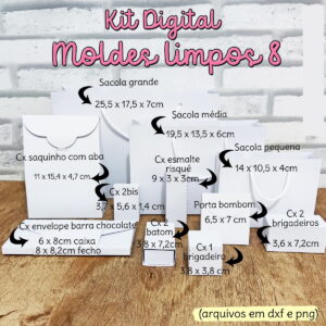 Kit Digital Moldes Limpos Caixas - Arquivo Digital