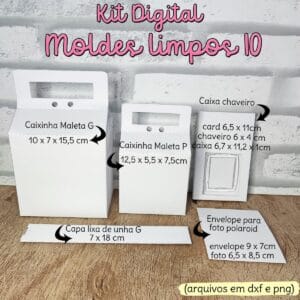 Kit Digital Moldes Limpos Caixinhas