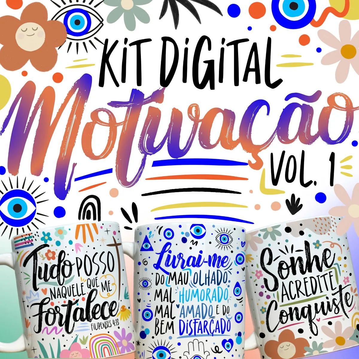 Kit Digital Motivação Frases Motivacionais Para Canecas 1 Kit Digital Motivação Frases Motivacionais Para Canecas