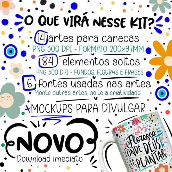 Kit Digital Motivação Frases Motivacionais Para Canecas