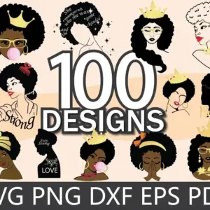Kit Digital Mulher Afro Png Arte Para Personalizacao Alta Qualidade 6