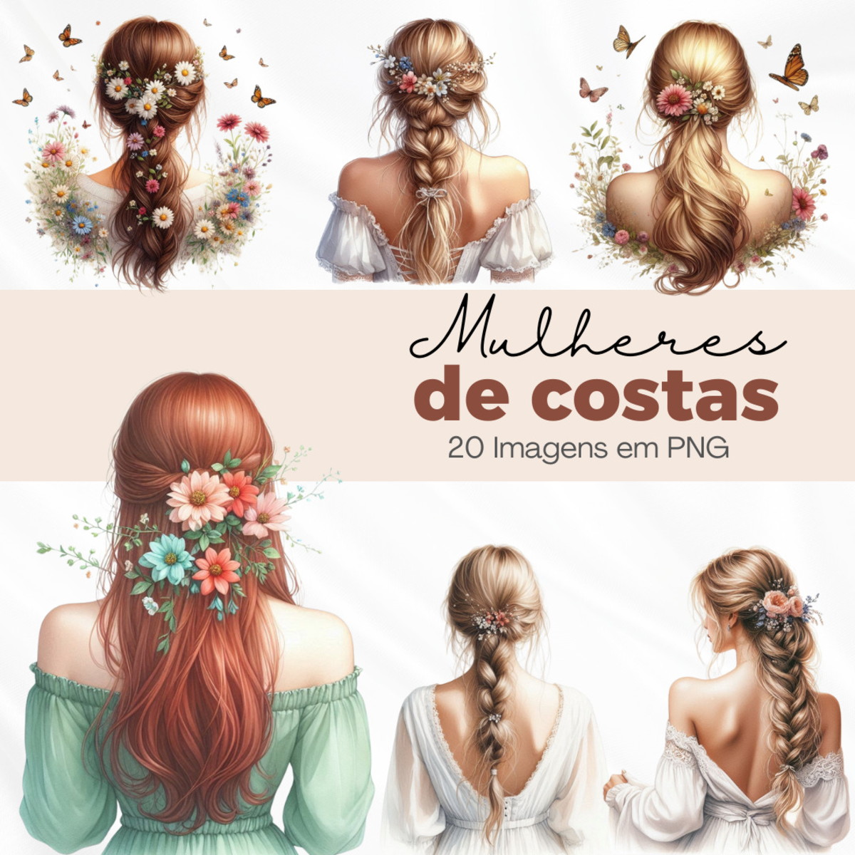 Kit Digital Mulheres de Costas Png sem Fundos 1 Kit Digital Mulheres de Costas Png sem Fundos